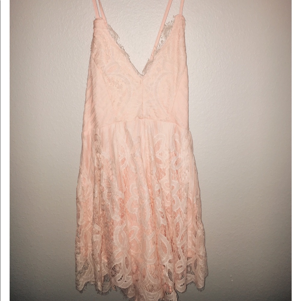 Baby pink lace romper